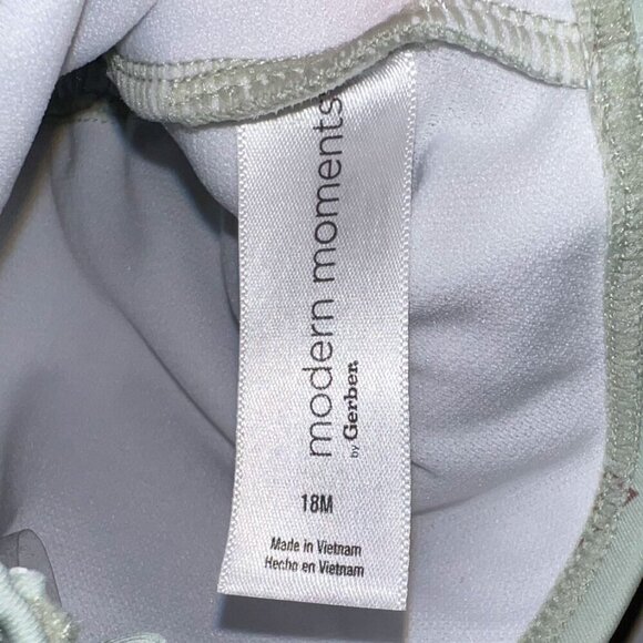 NWT Modern Moments by Gerber Toddler Girl Smocked Swimsuit Green Beachy Size 18M - Picture 4 of 8